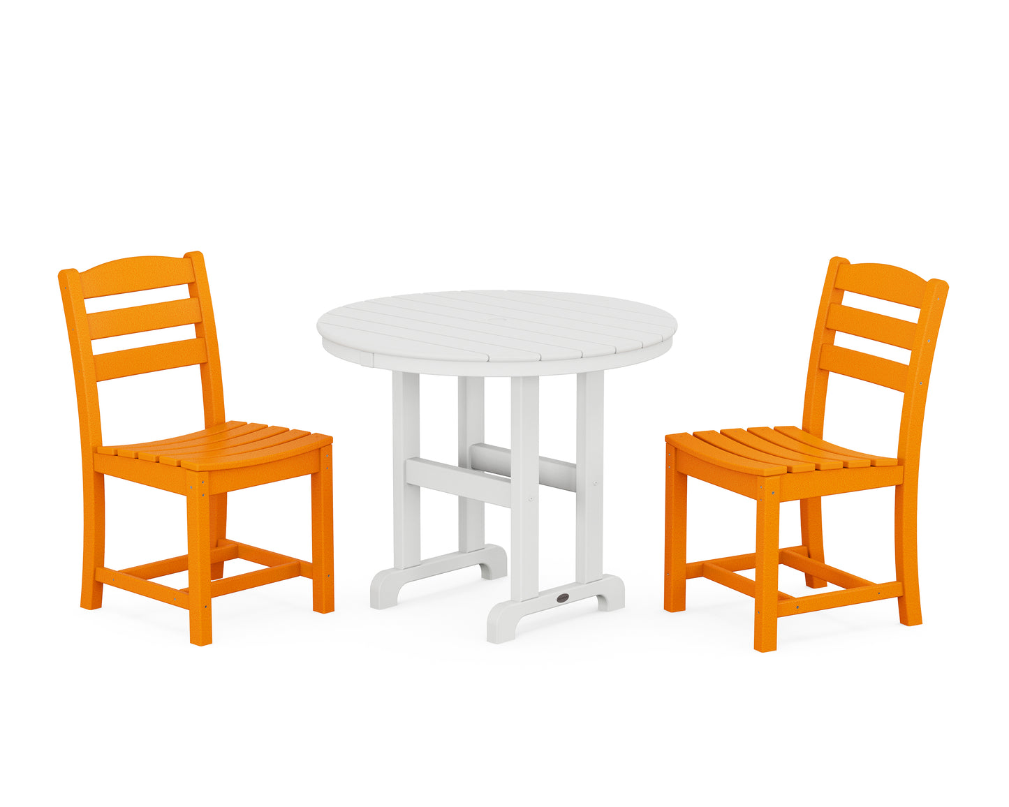 La Casa Cafe Side Chair 3-Piece Round Dining Set