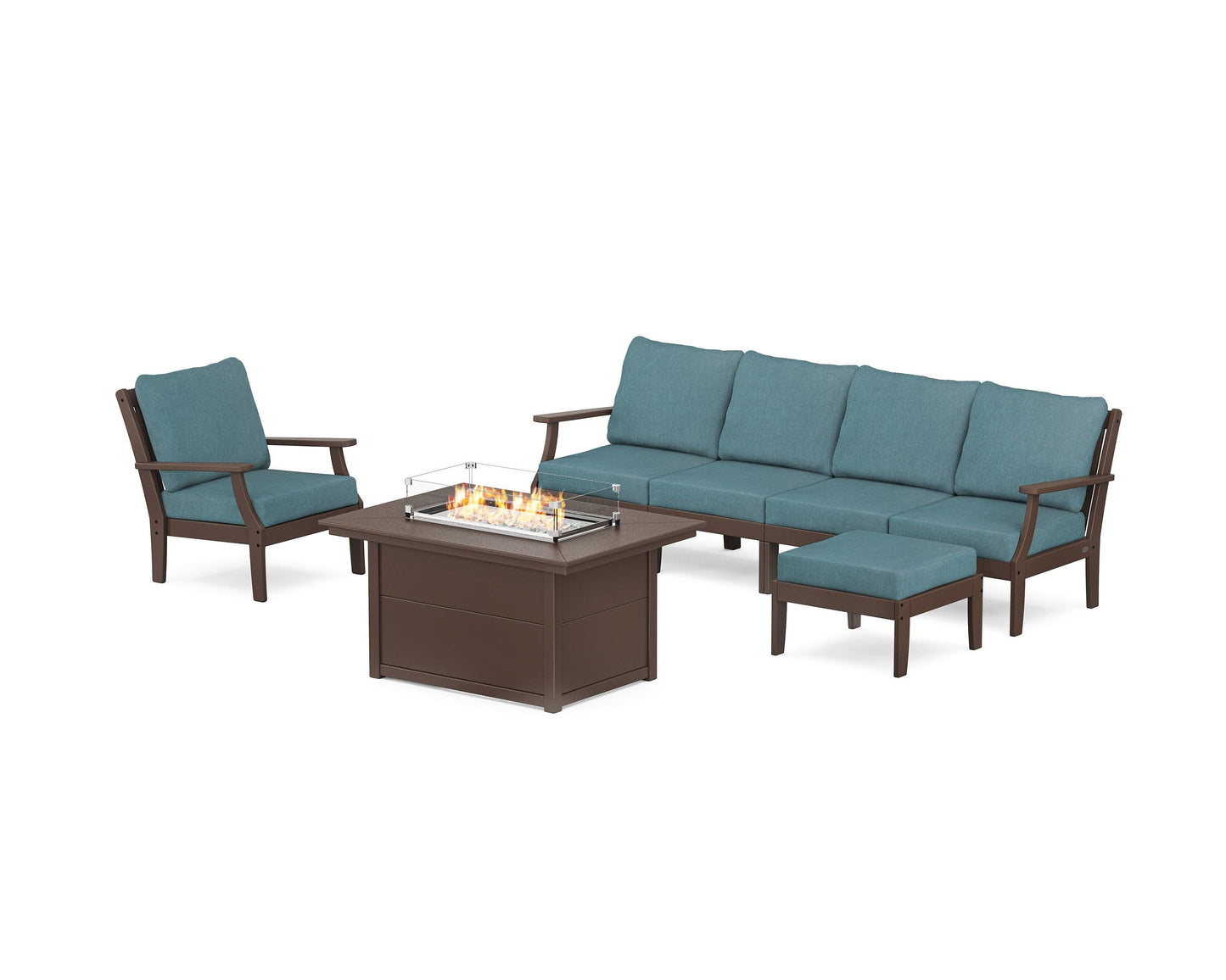 Braxton Sectional Lounge and Fire Pit Set