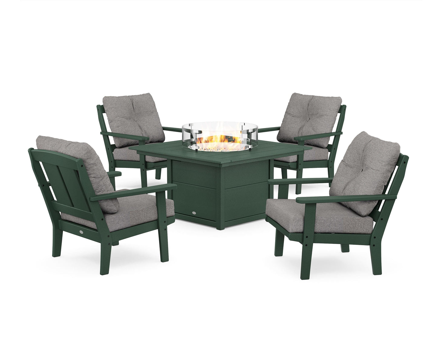 Mission 5-Piece Deep Seating Set with Fire Pit Table