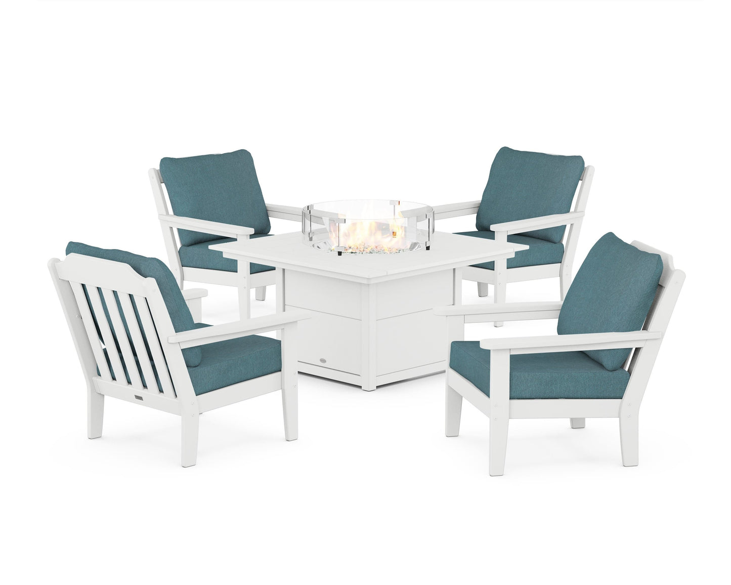 Cottage 5-Piece Deep Seating Set with Fire Pit Table