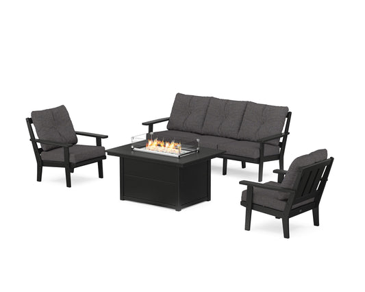Oxford Deep Seating Fire Pit Table Set