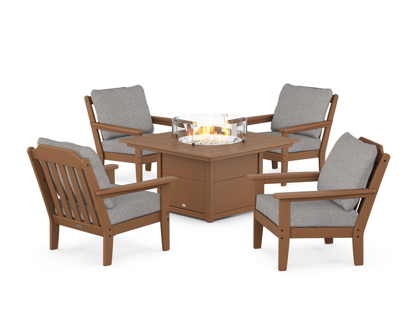 Cottage 5-Piece Deep Seating Set with Fire Pit Table