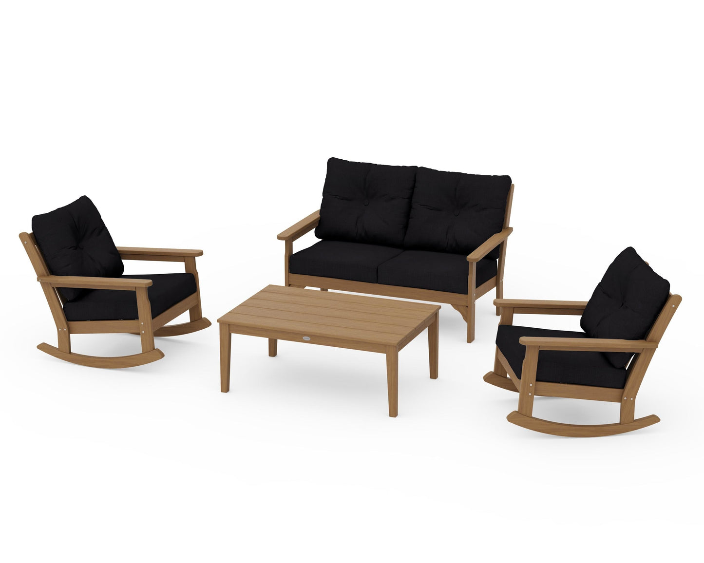 Vineyard 4-Piece Deep Seating Rocking Chair Set