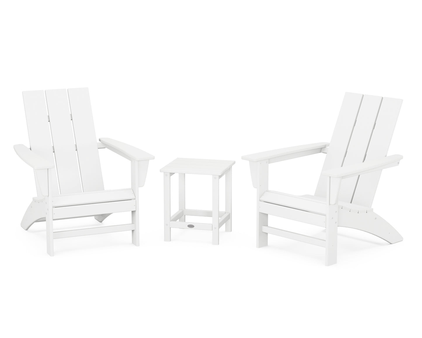 Modern 3-Piece Adirondack Set with Long Island 18" Side Table