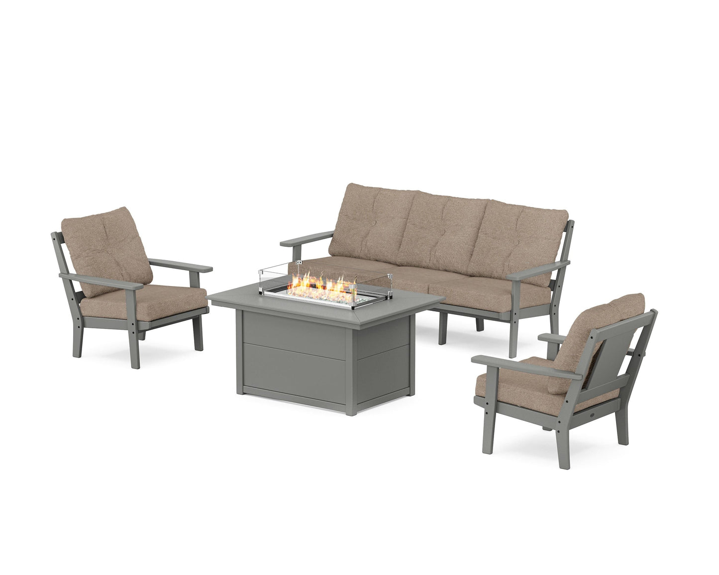 Prairie Deep Seating Fire Pit Table Set