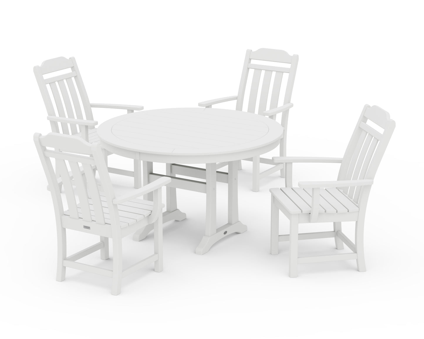 Cottage 5-Piece Round Dining Set with Trestle Legs