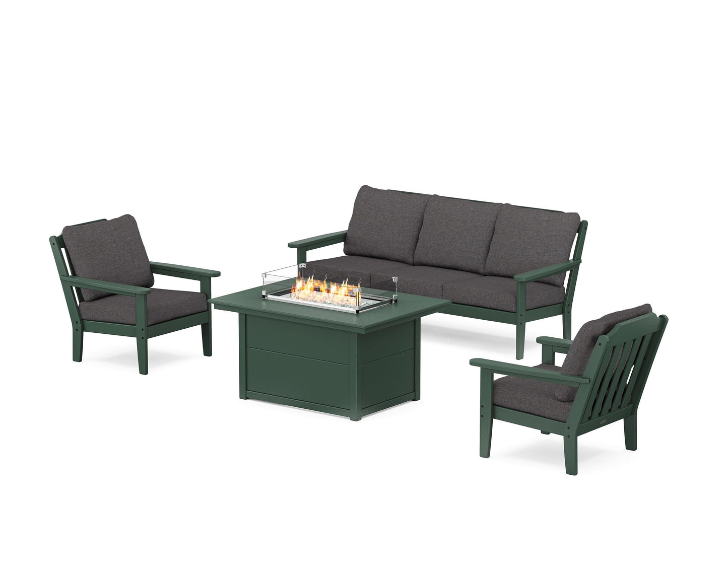 Cottage Deep Seating Fire Pit Table Set