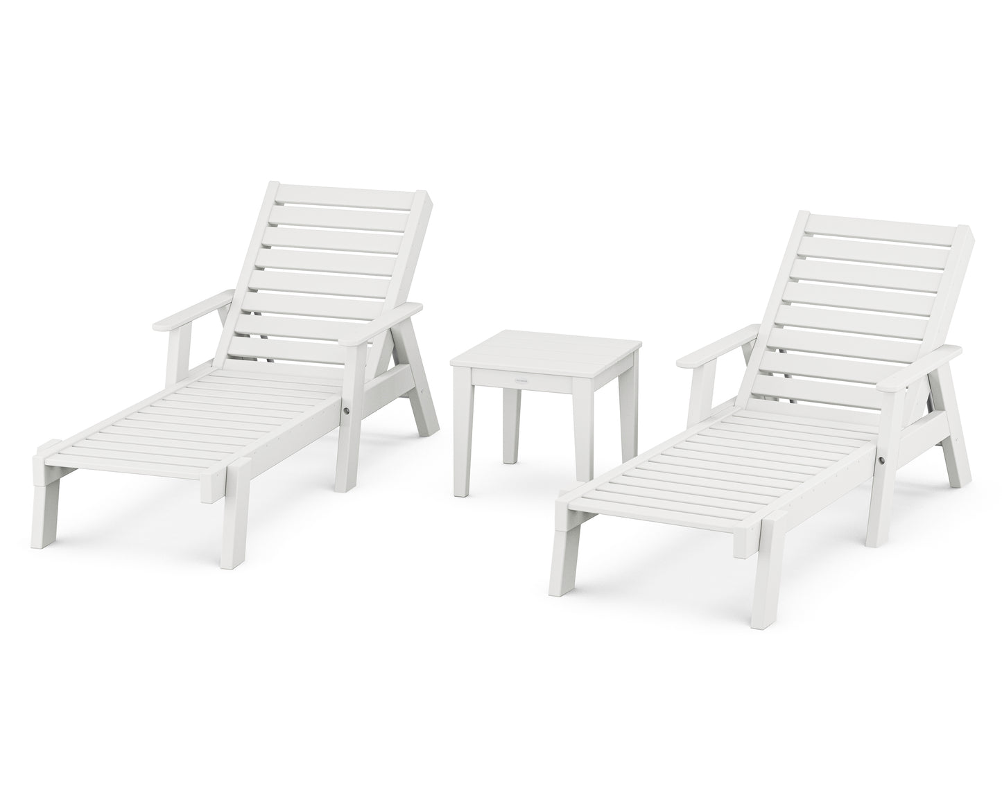 Captain Chaise 3-Piece Set with Arms