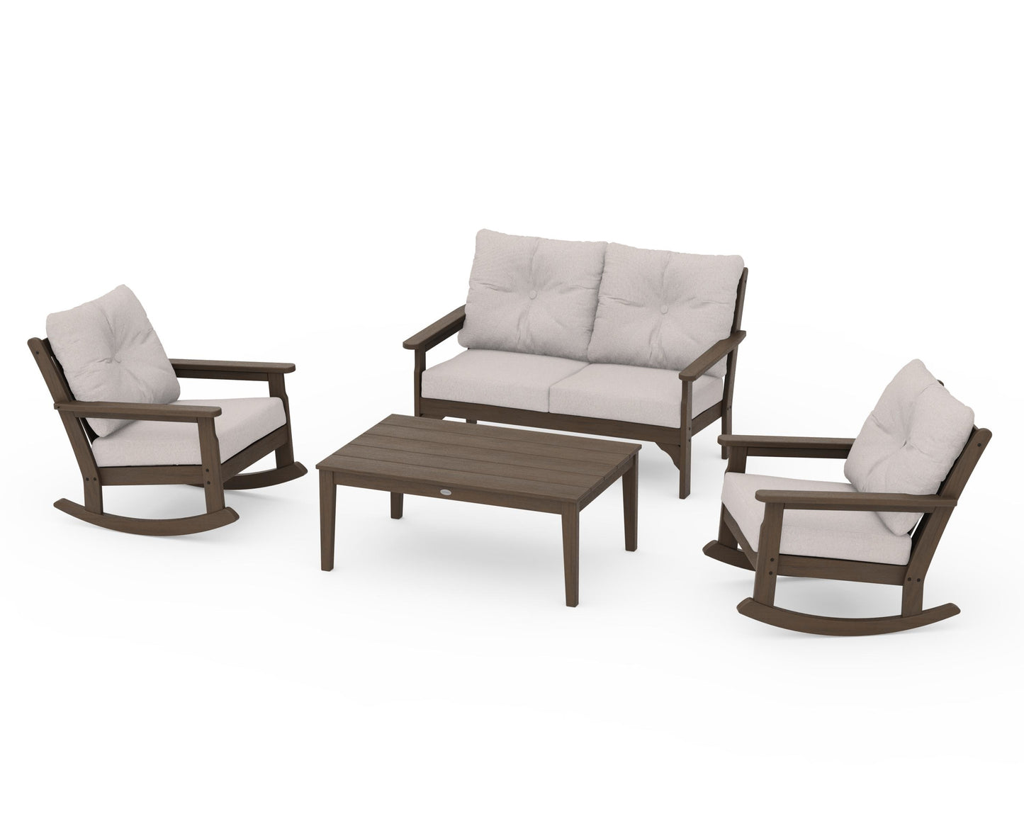 Vineyard 4-Piece Deep Seating Rocking Chair Set