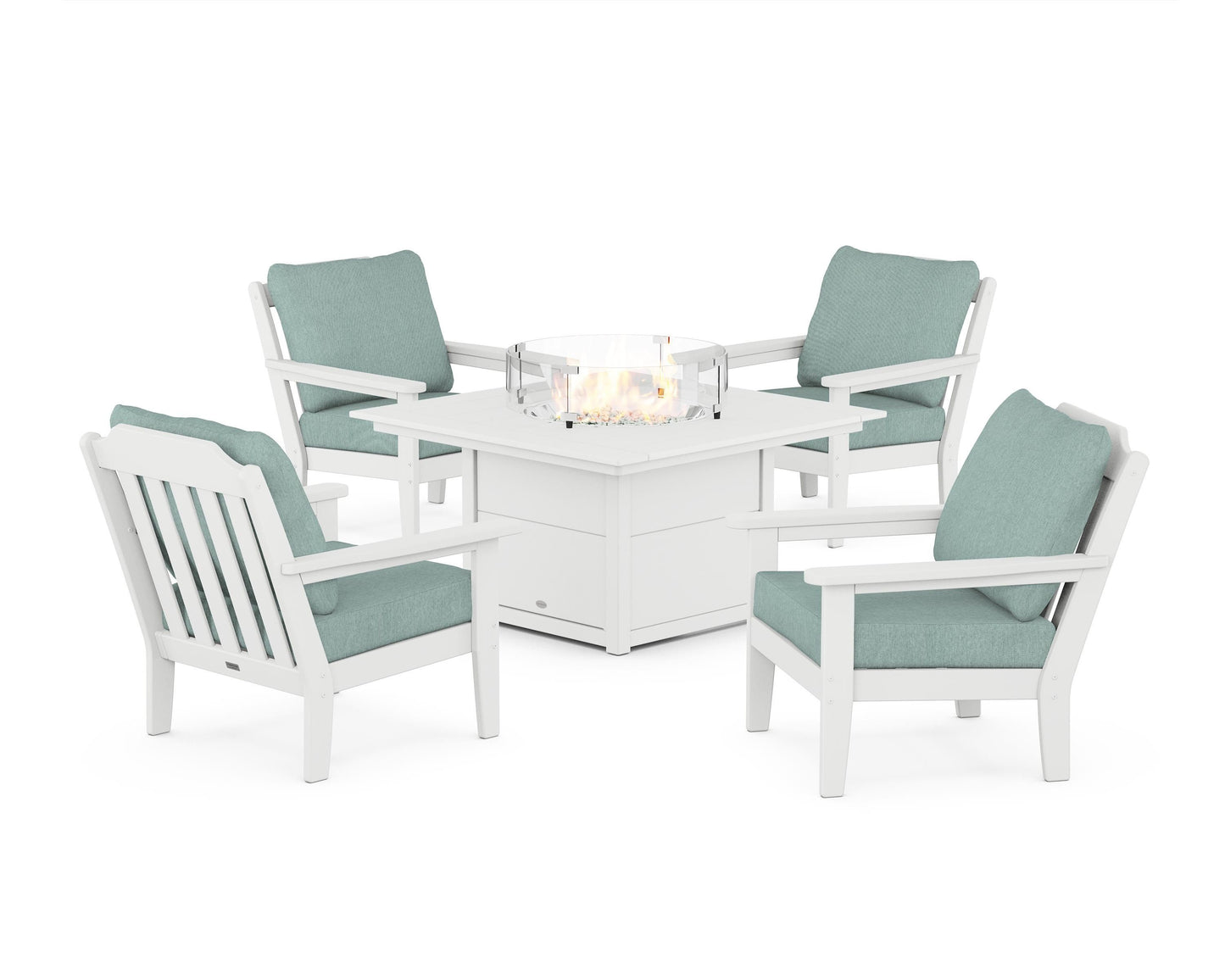 Cottage 5-Piece Deep Seating Set with Fire Pit Table