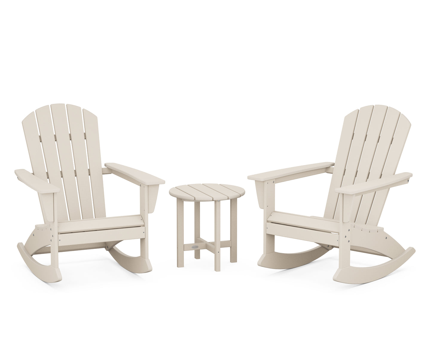 Nautical 3-Piece Adirondack Rocking Chair Set
