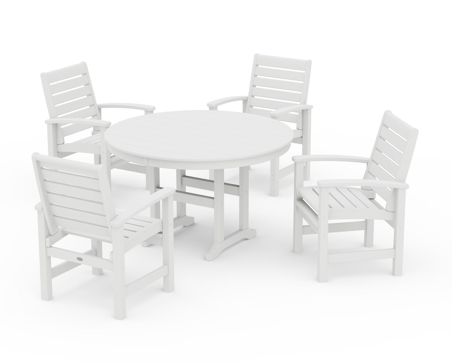 Signature 5-Piece Round Farmhouse Dining Set