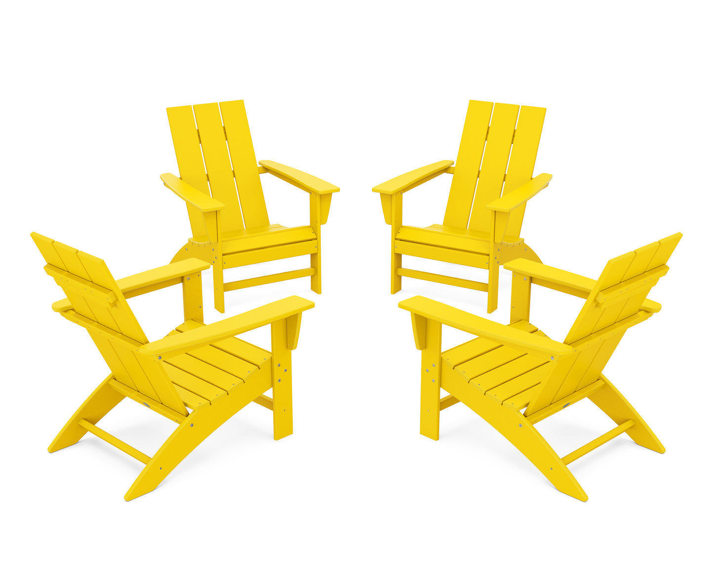 4-Piece Modern Adirondack Chair Conversation Set
