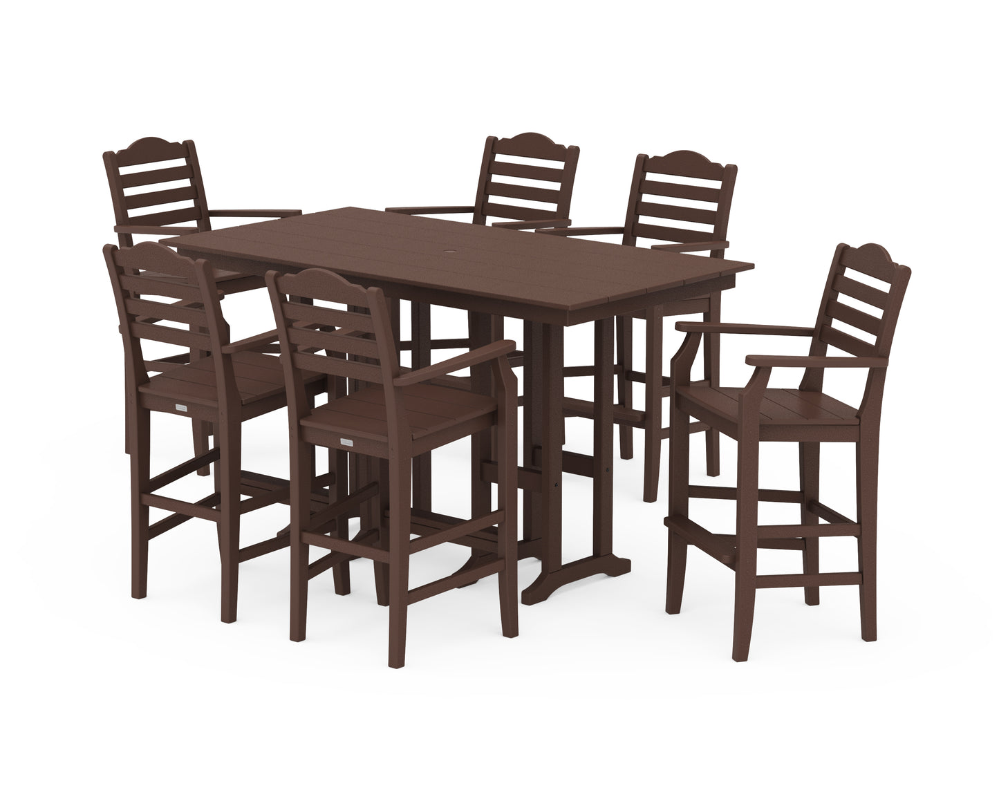 Savannah Arm Chair 7-Piece Farmhouse Bar Set