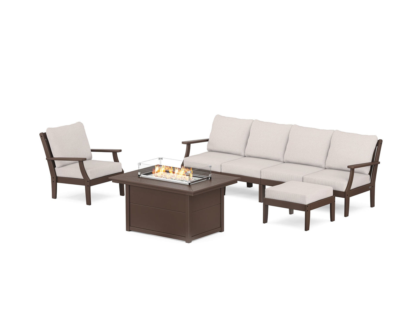 Braxton Sectional Lounge and Fire Pit Set