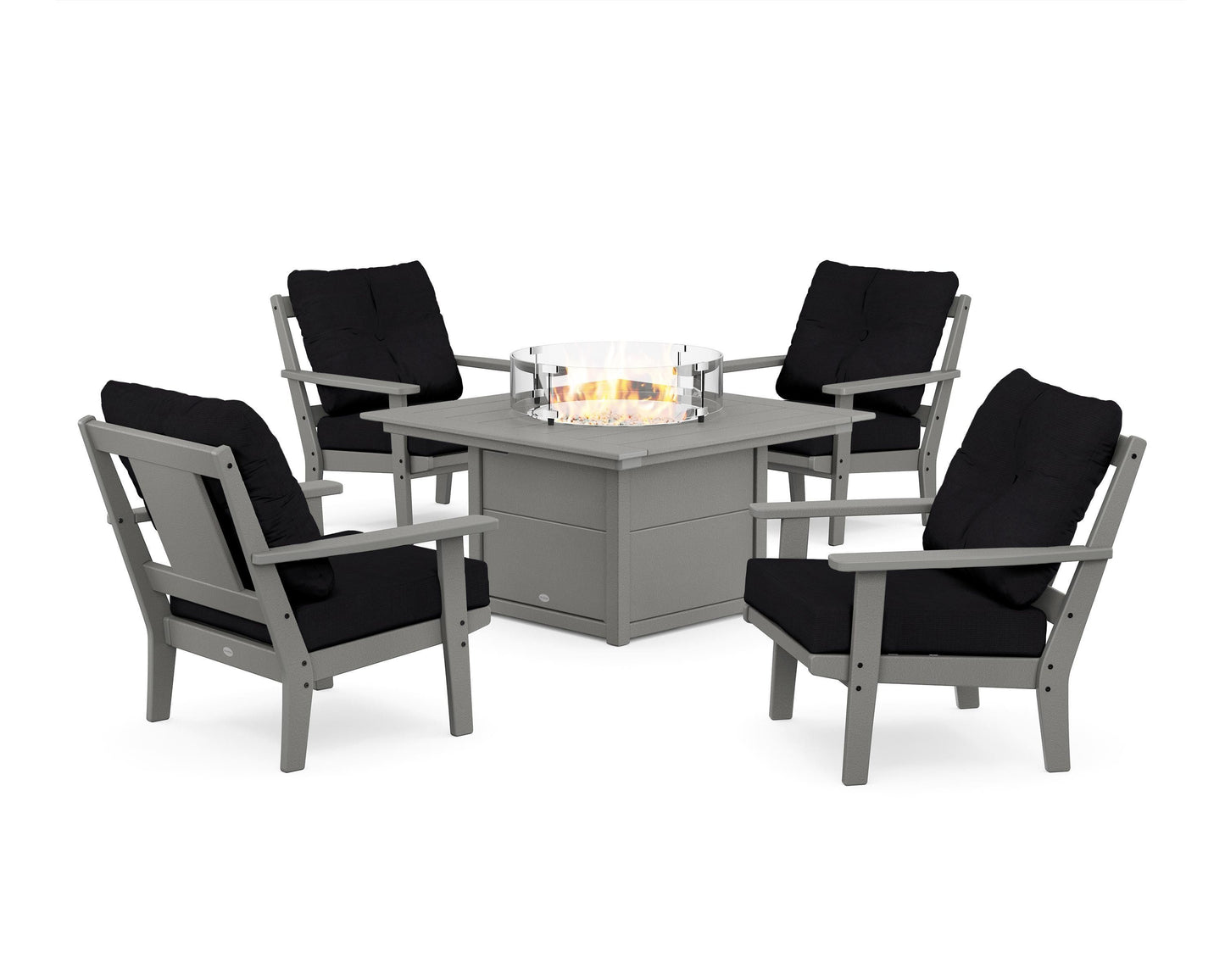 Prairie 5-Piece Deep Seating Set with Fire Pit Table