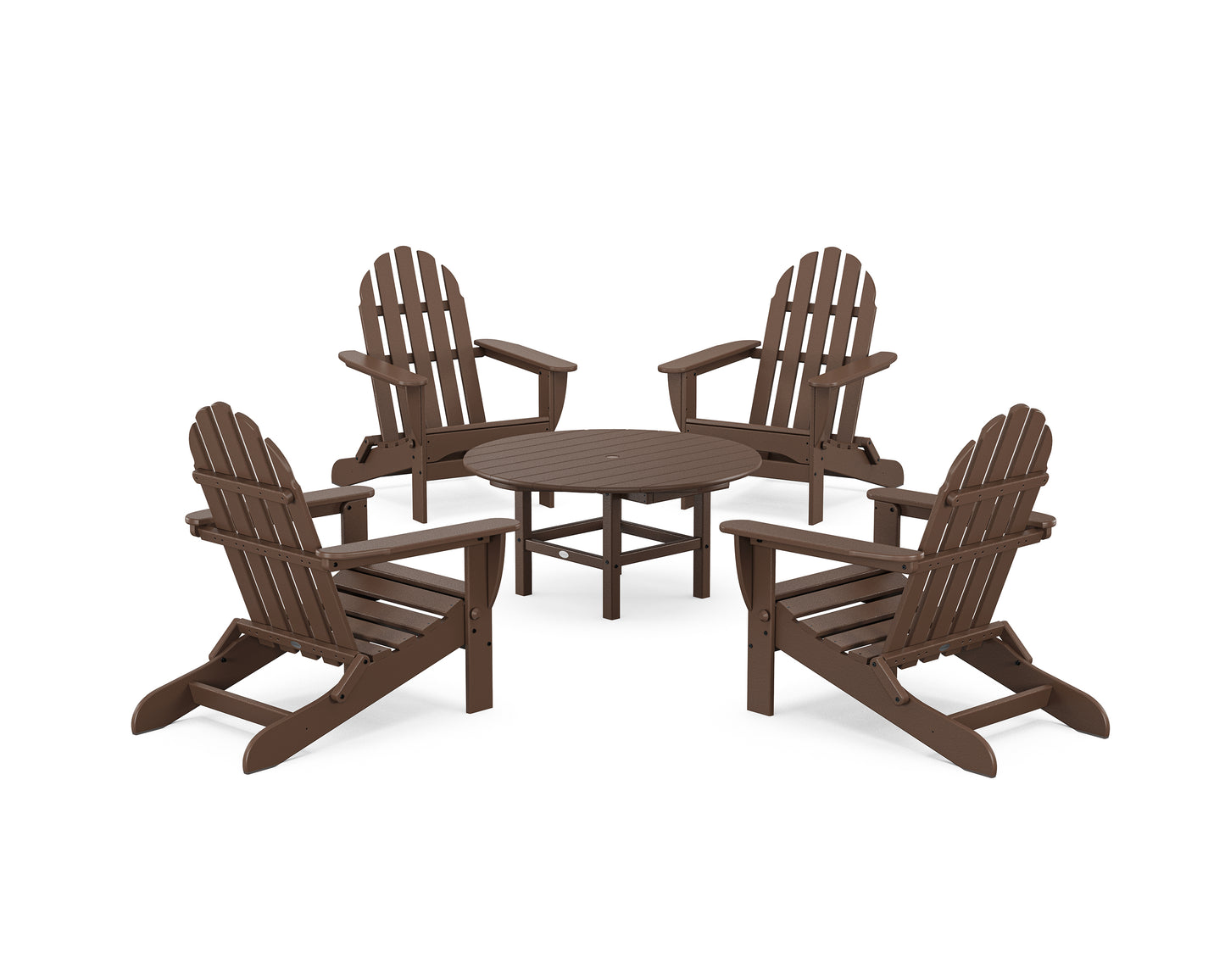 Classic Folding Adirondack 5-Piece Conversation Group