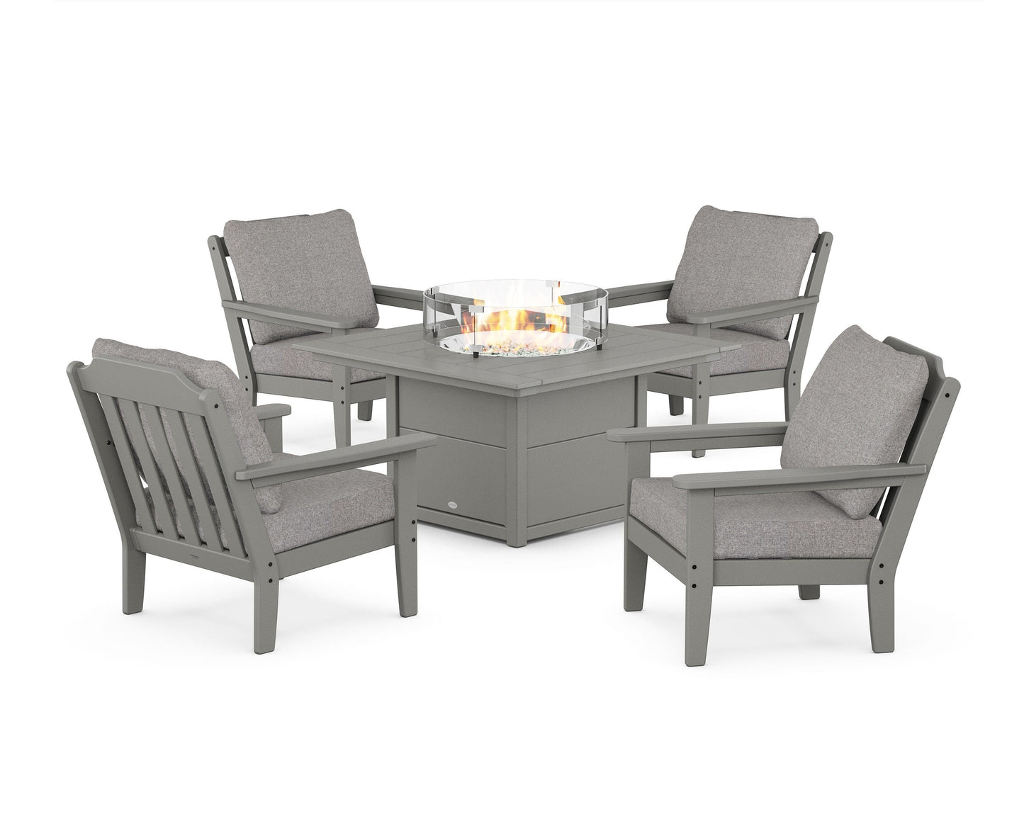 Cottage 5-Piece Deep Seating Set with Fire Pit Table