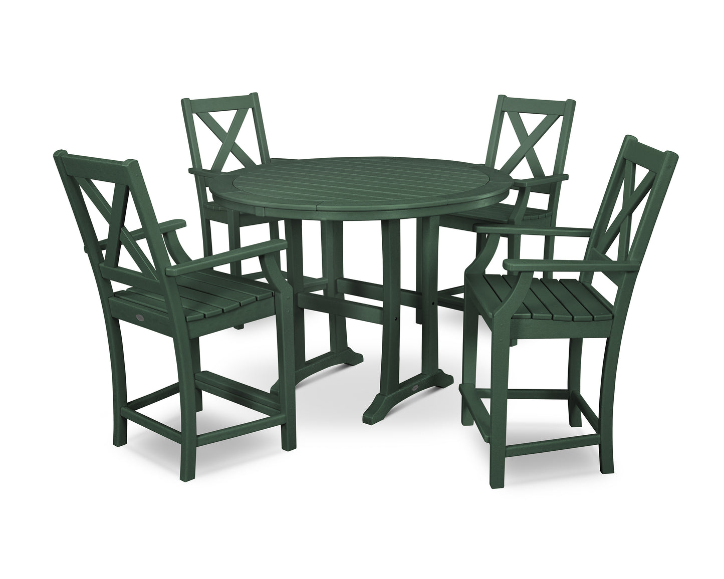 Braxton 5-Piece Nautical Trestle Arm Chair Counter Set