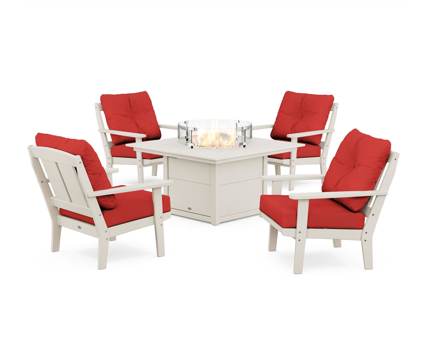 Mission 5-Piece Deep Seating Set with Fire Pit Table
