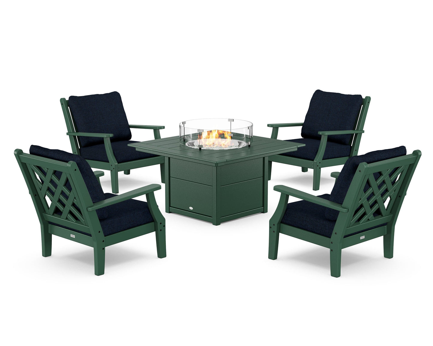 Wovendale 5-Piece Deep Seating Set with Fire Pit Table
