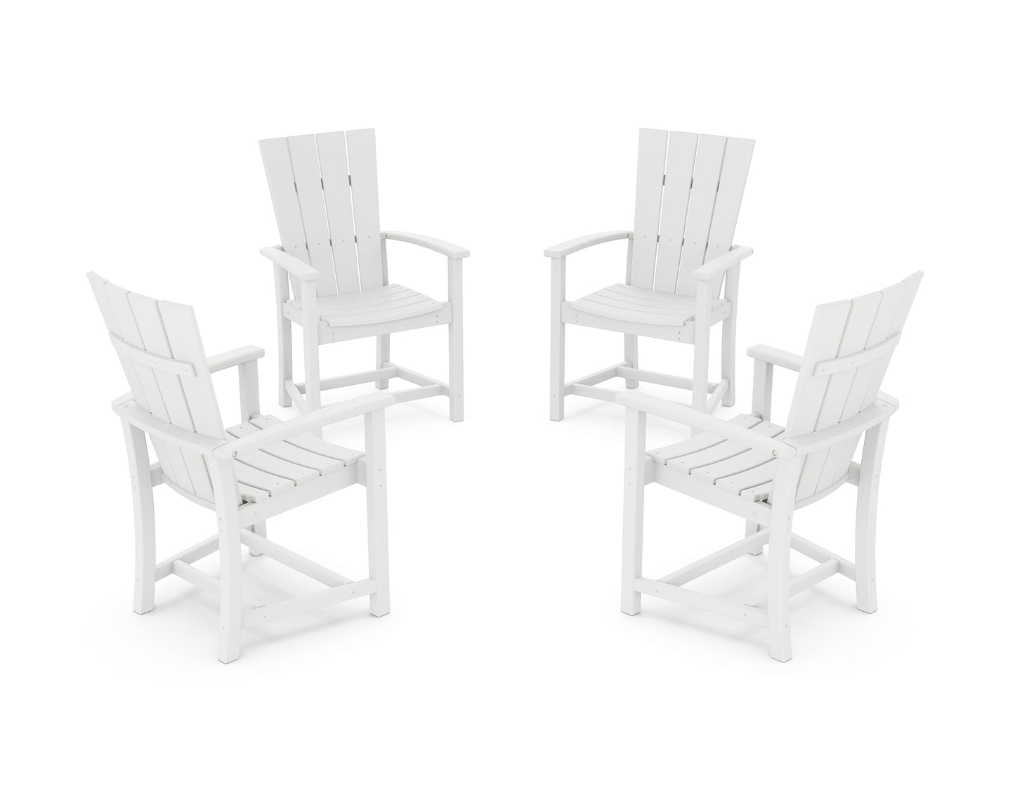 Quattro 4-Piece Upright Adirondack Conversation Set