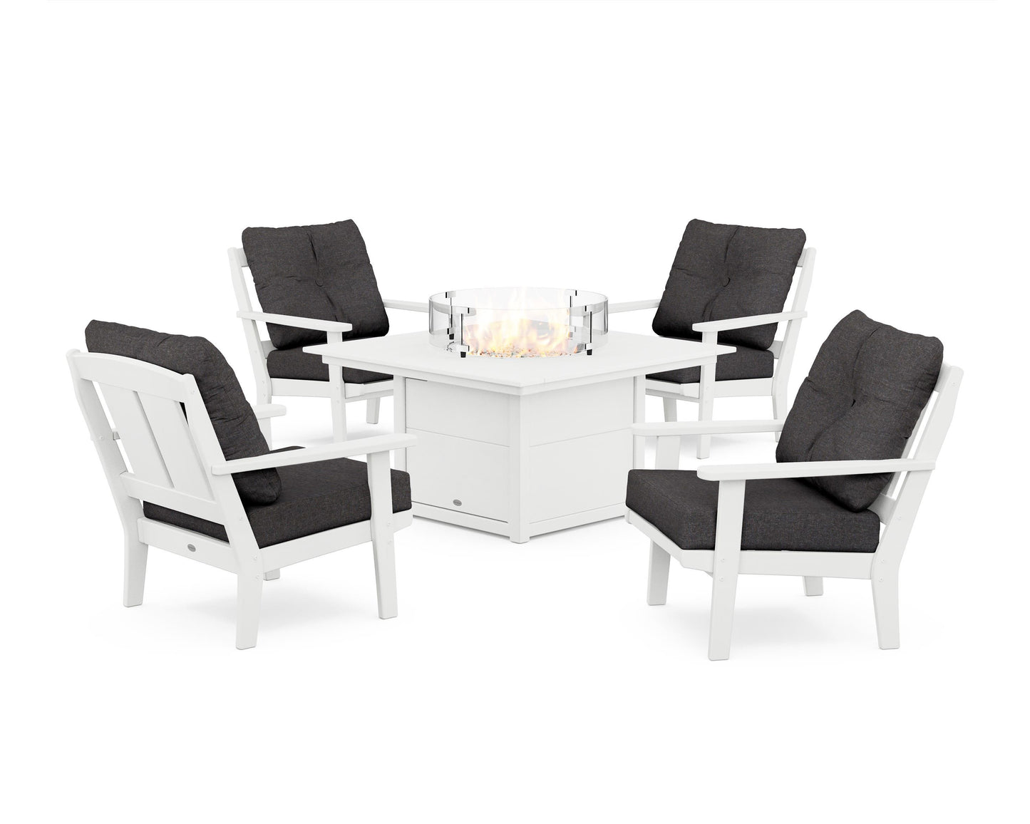 Mission 5-Piece Deep Seating Set with Fire Pit Table