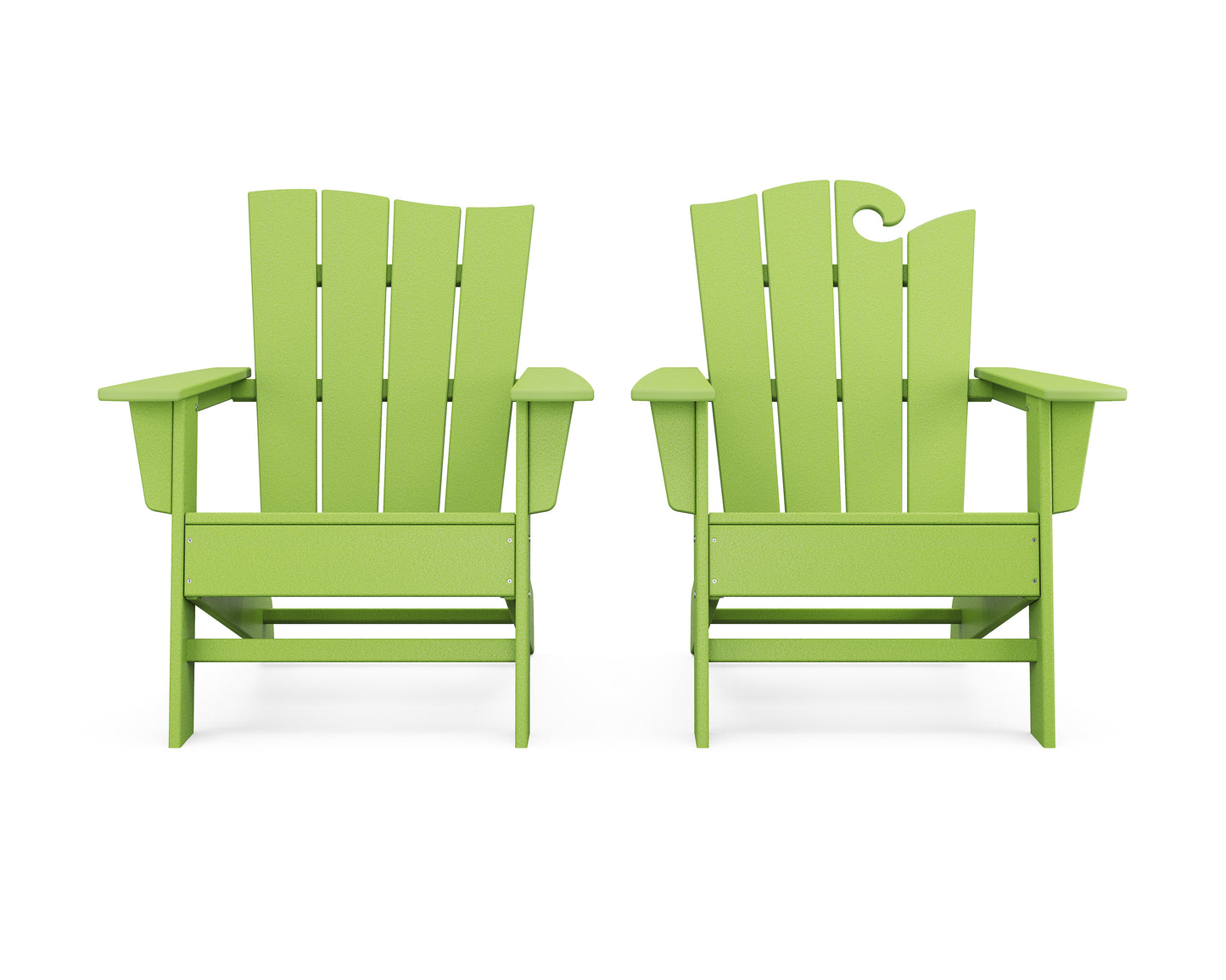 Wave 2-Piece Adirondack Set with The Wave Chair Left