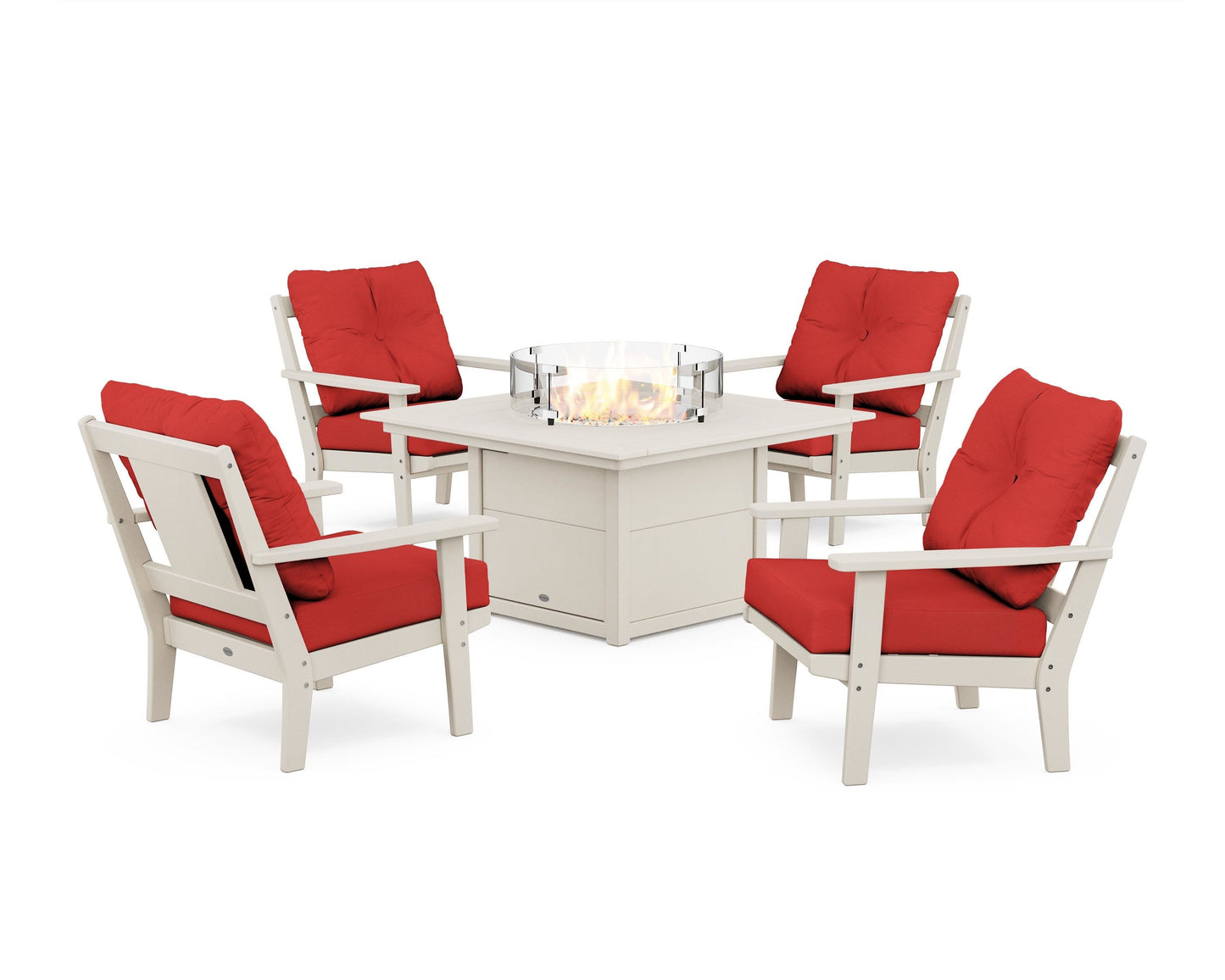 Prairie 5-Piece Deep Seating Set with Fire Pit Table