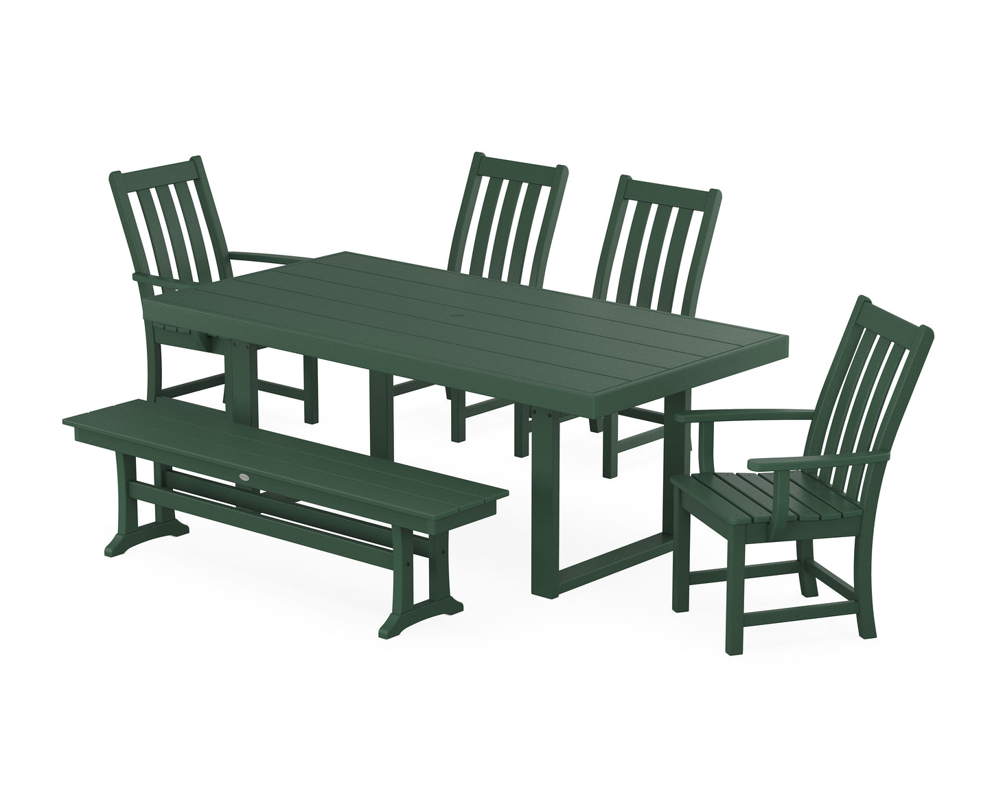 Vineyard 6-Piece Dining Set with Bench
