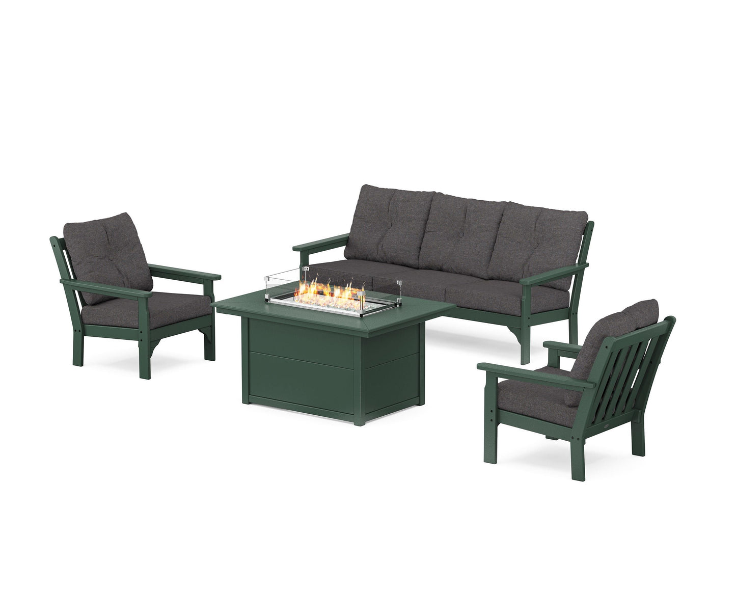 Vineyard Deep Seating Fire Pit Table Set