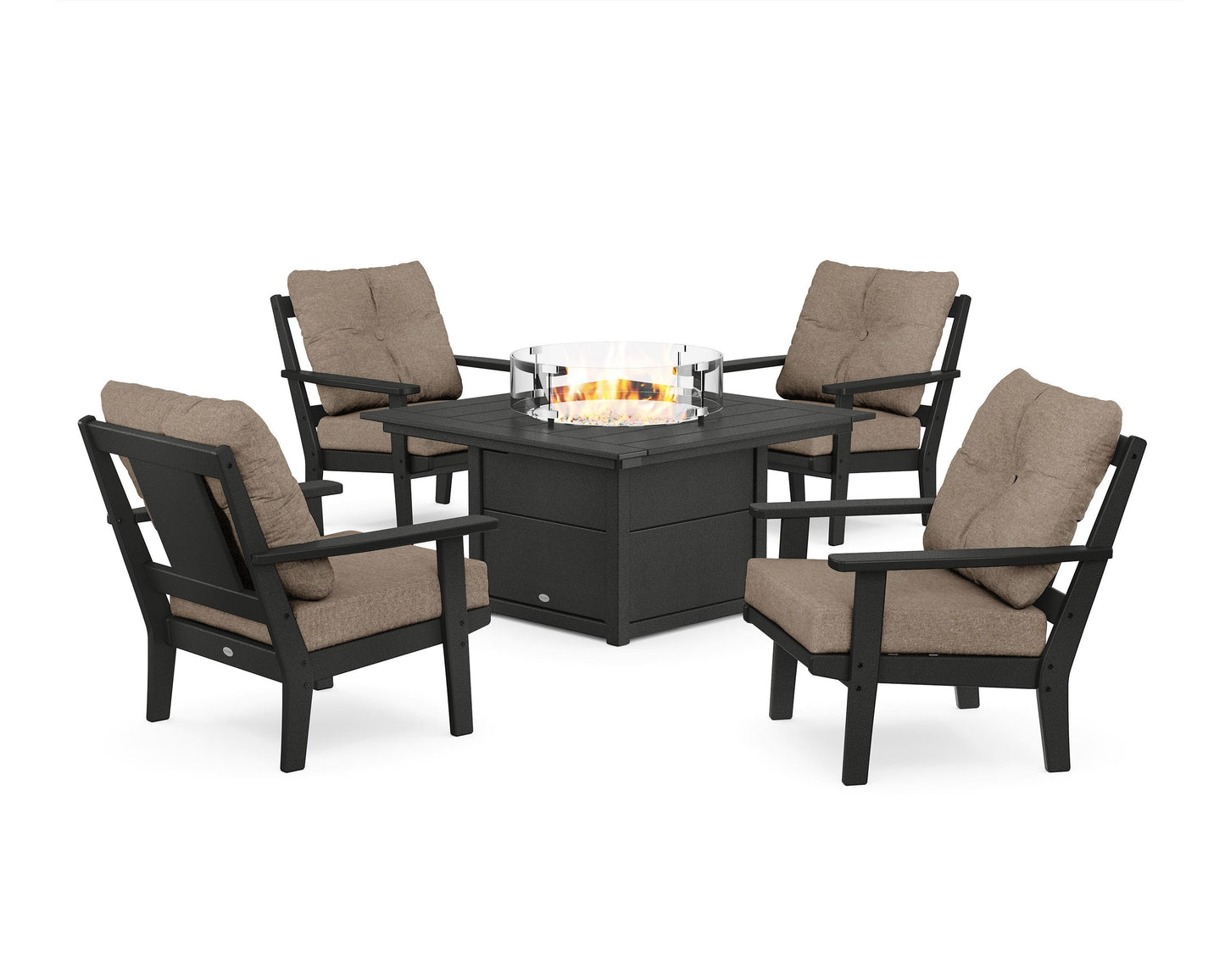 Prairie 5-Piece Deep Seating Set with Fire Pit Table