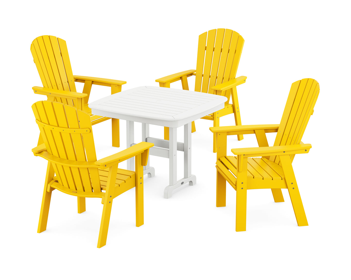 Nautical Curveback Adirondack 5-Piece Dining Set