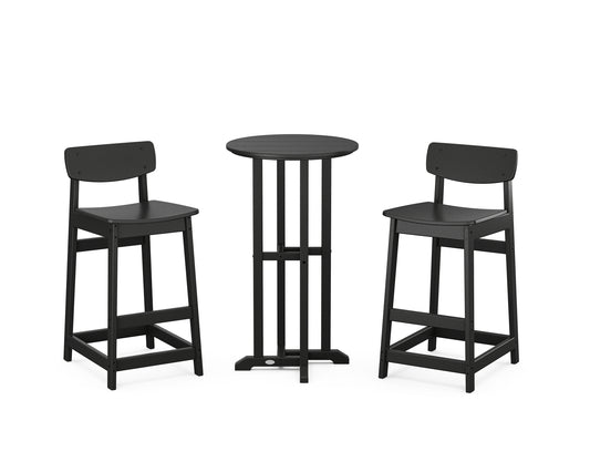 Modern Studio Urban Lowback Bar Chair 3-Piece Bistro Set