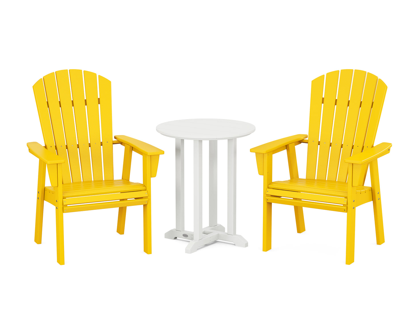 Nautical Adirondack 3-Piece Round Bistro Dining Set