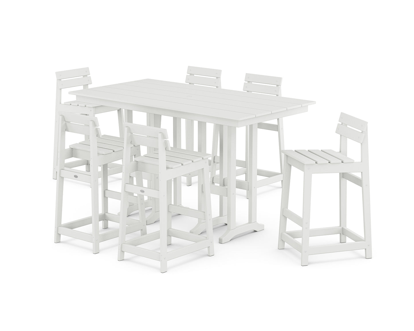 Modern Studio Plaza Lowback Bar Chair 7-Piece Set