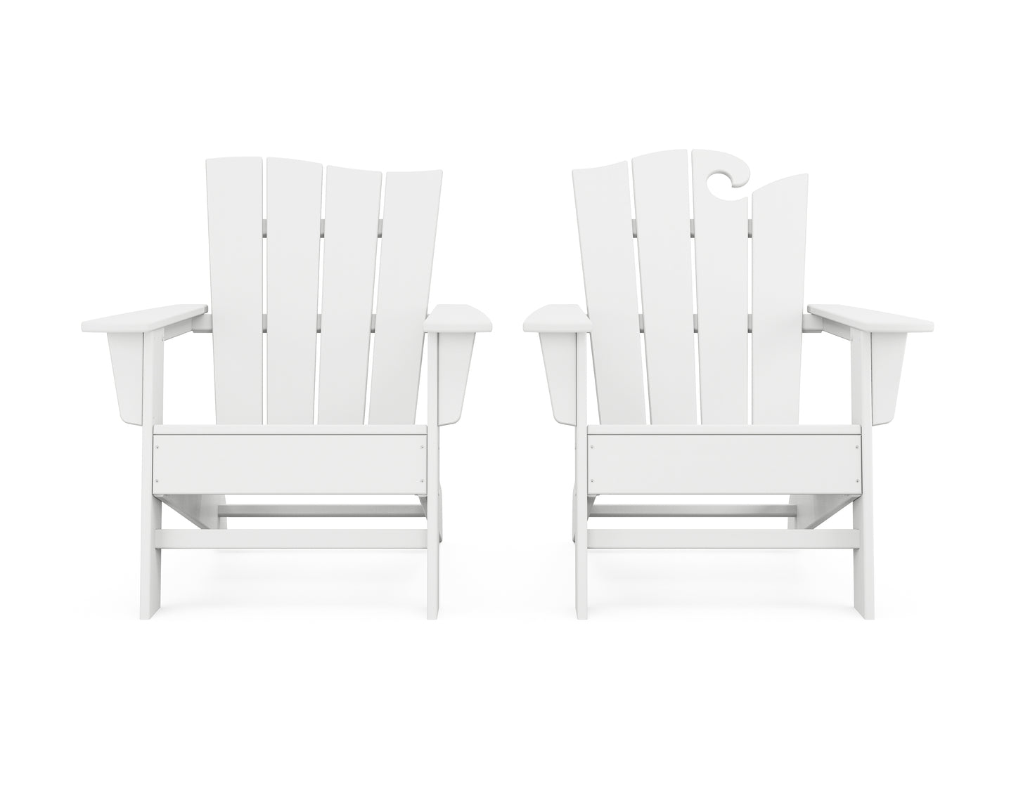 Wave 2-Piece Adirondack Set with The Wave Chair Left