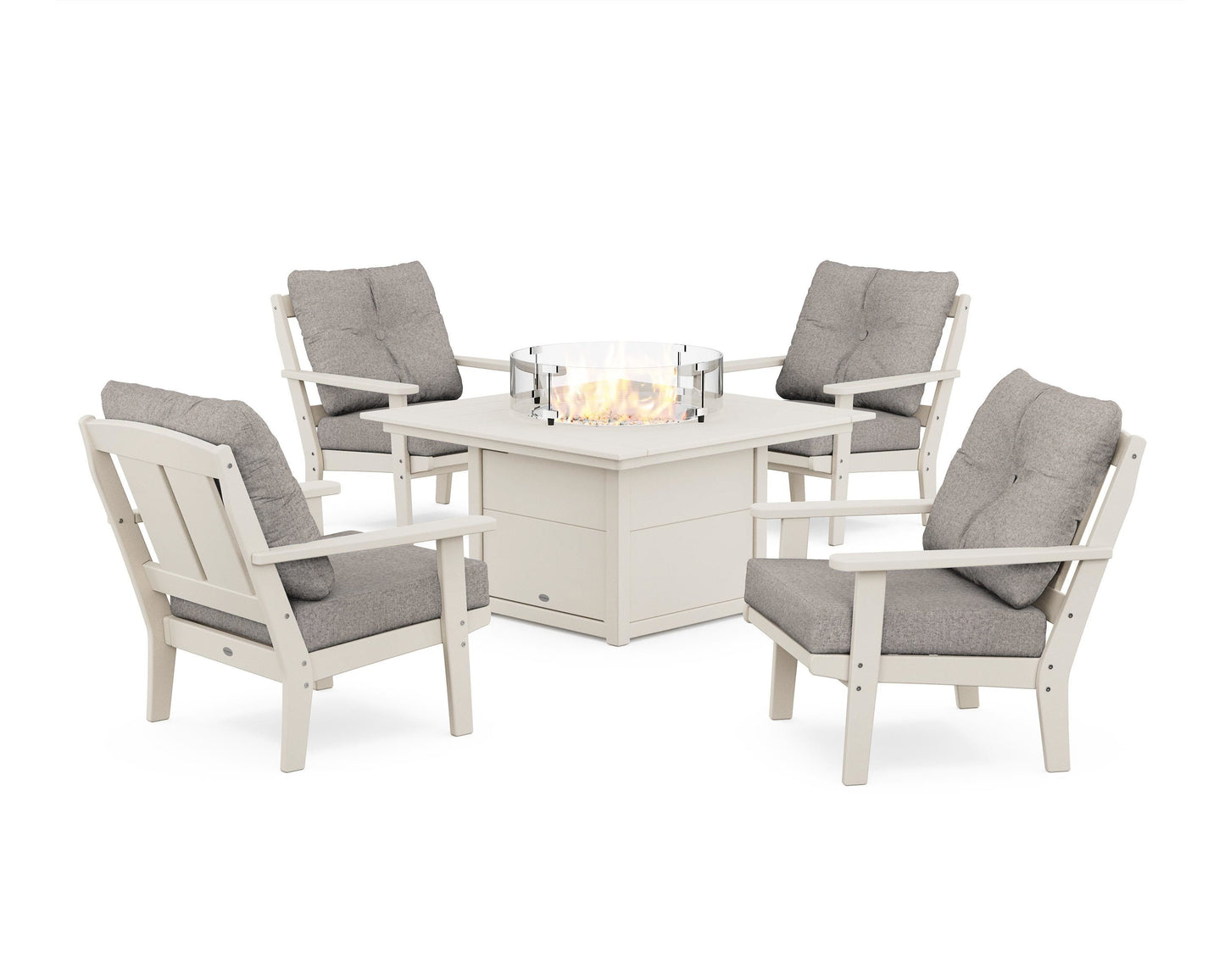 Mission 5-Piece Deep Seating Set with Fire Pit Table