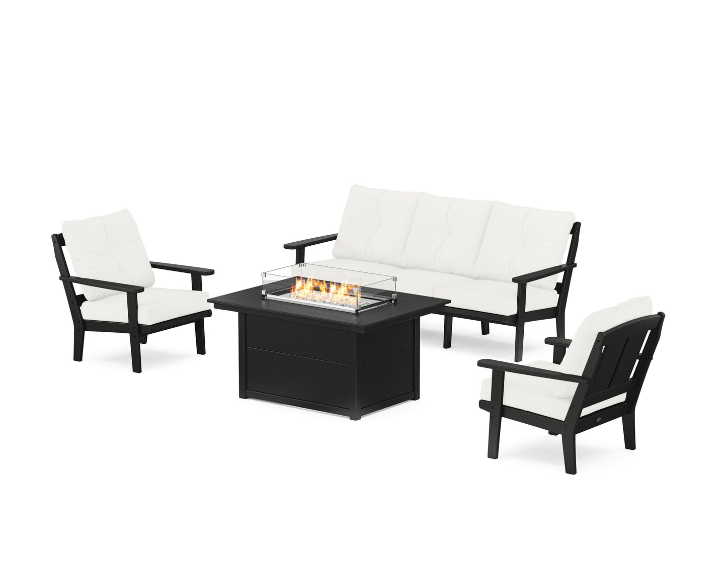 Mission Deep Seating Fire Pit Table Set
