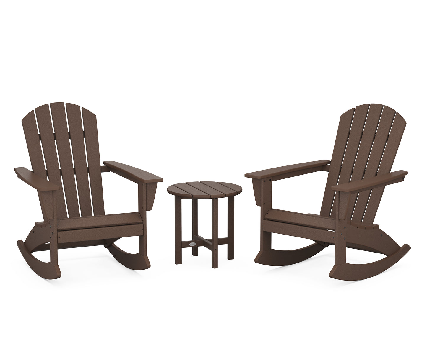 Nautical 3-Piece Adirondack Rocking Chair Set