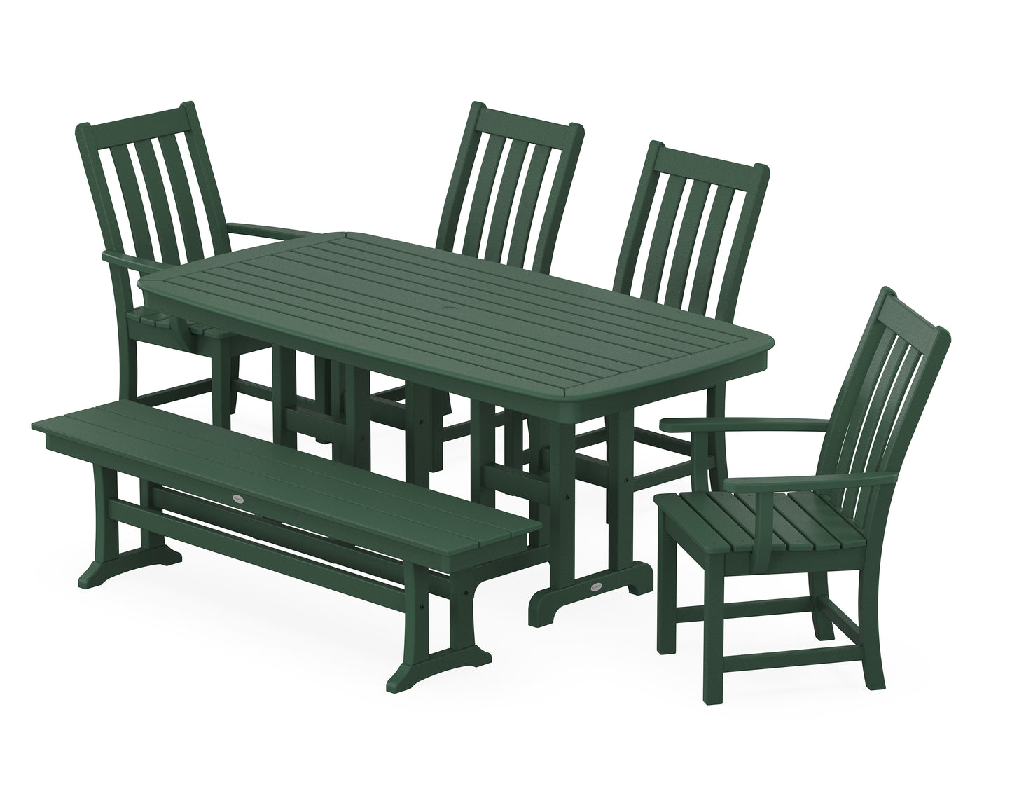 Vineyard 6-Piece Dining Set with Bench