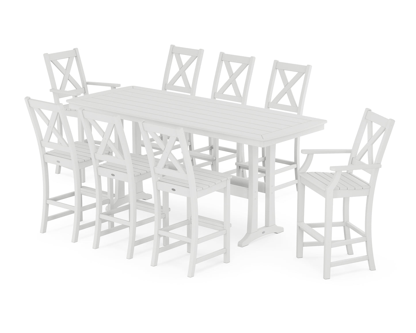 Braxton 9-Piece Bar Set with Trestle Legs