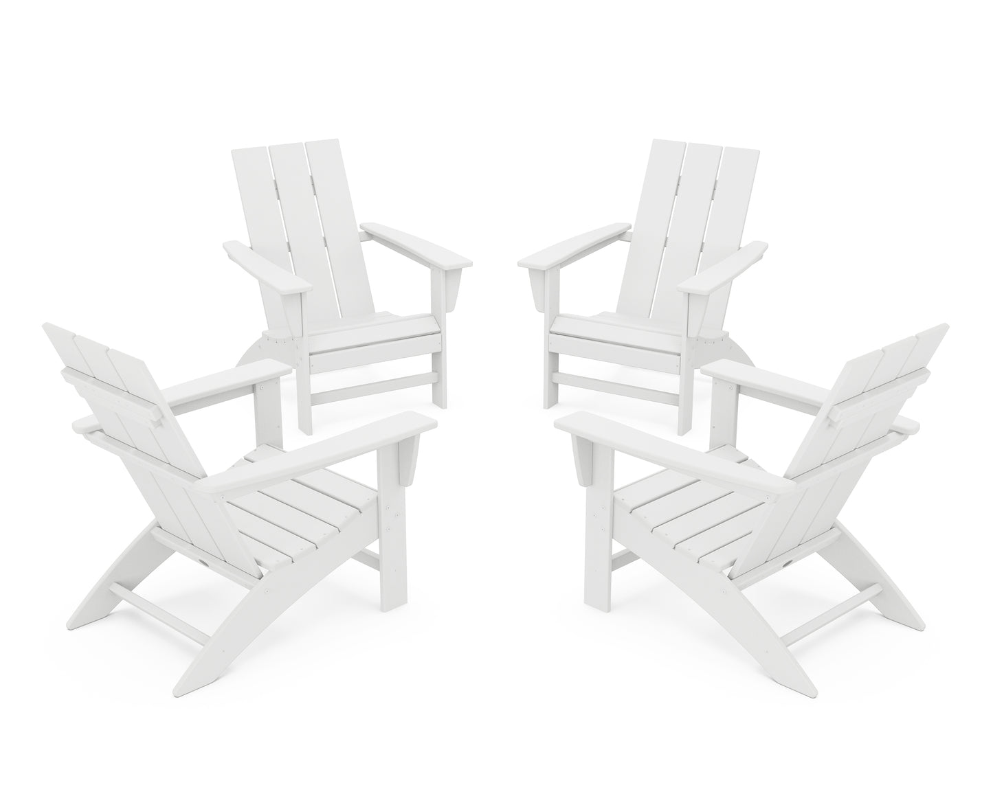 4-Piece Modern Adirondack Chair Conversation Set