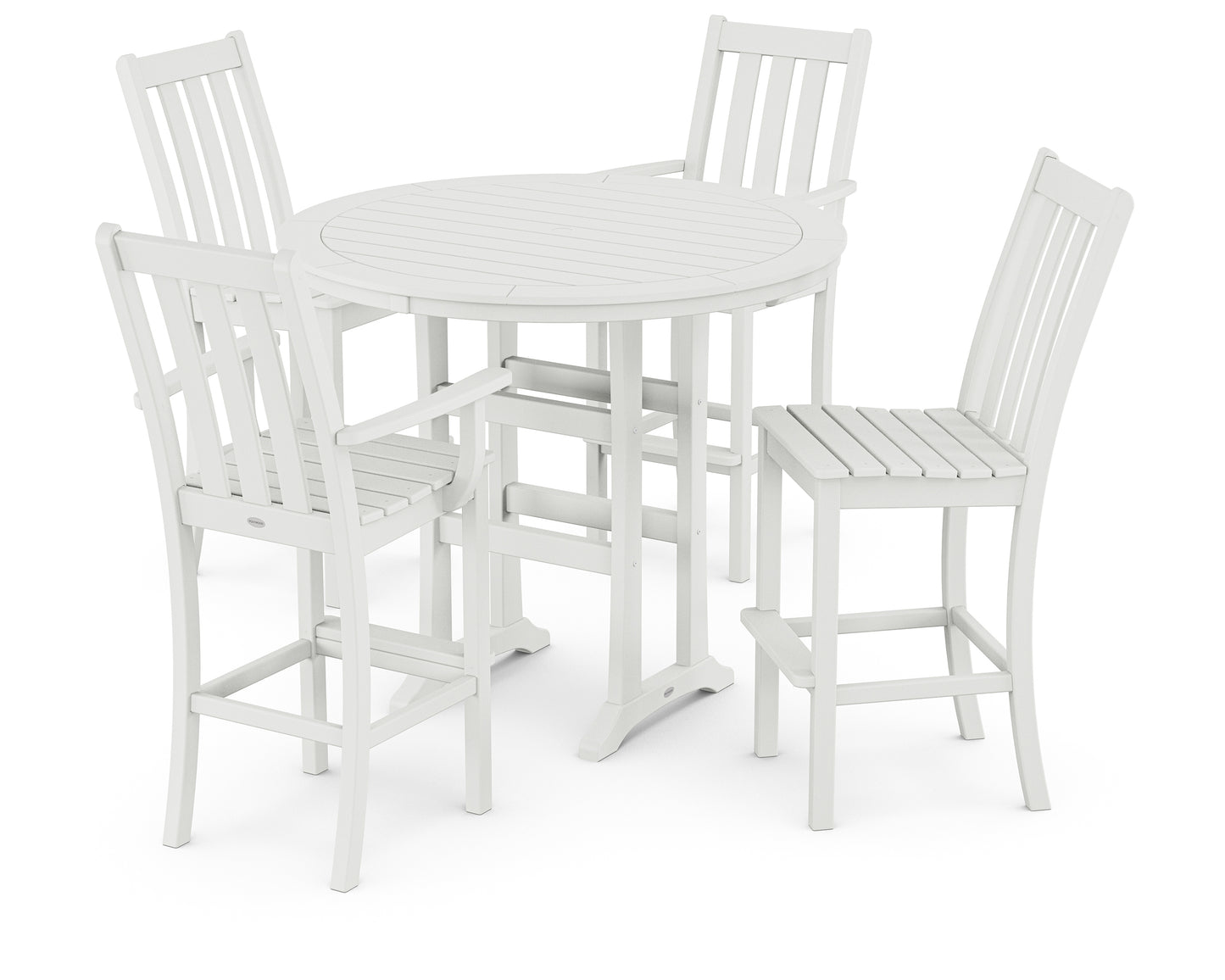 Vineyard 5-Piece Nautical Trestle Bar Set