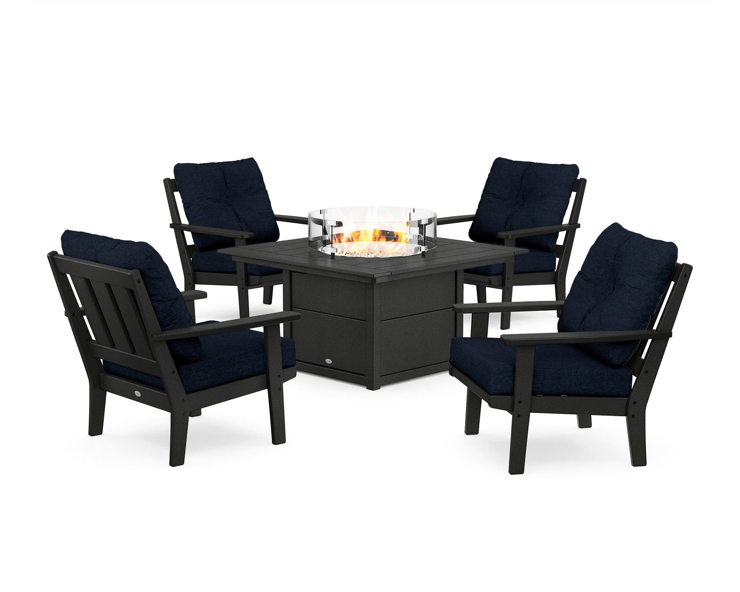 Oxford 5-Piece Deep Seating Set with Fire Pit Table