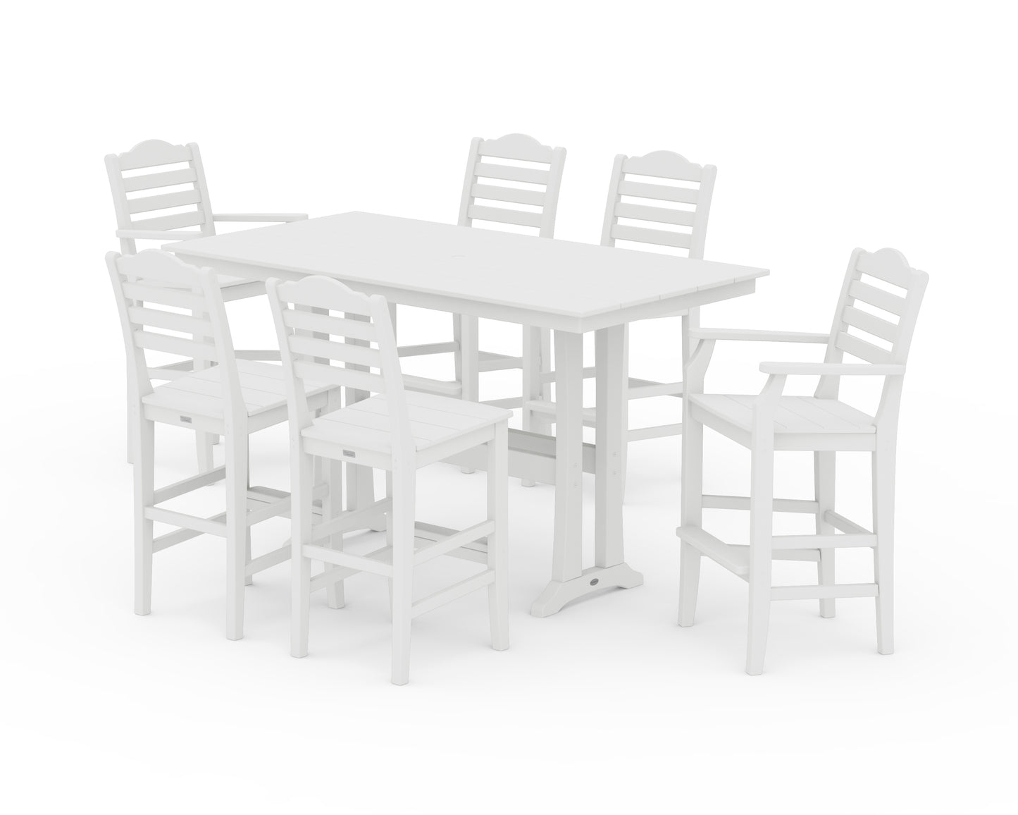 Savannah 7-Piece Farmhouse Bar Set with Trestle Legs