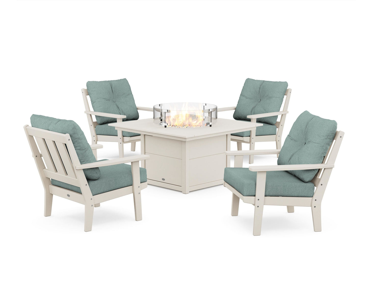 Oxford 5-Piece Deep Seating Set with Fire Pit Table