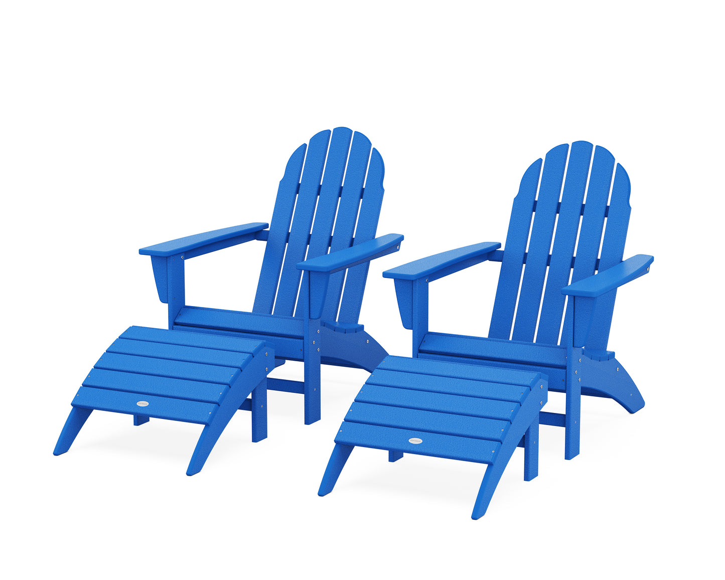 Vineyard Adirondack Chair 4-Piece Set with Ottomans