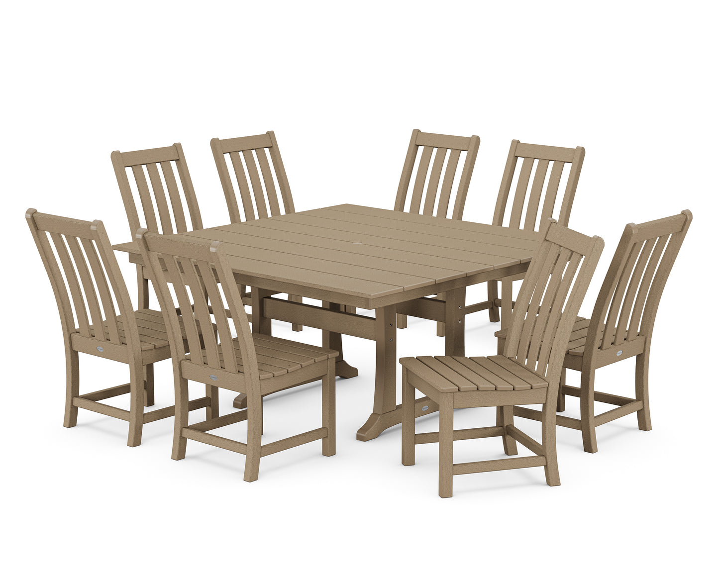 Vineyard 9-Piece Farmhouse Trestle Dining Set