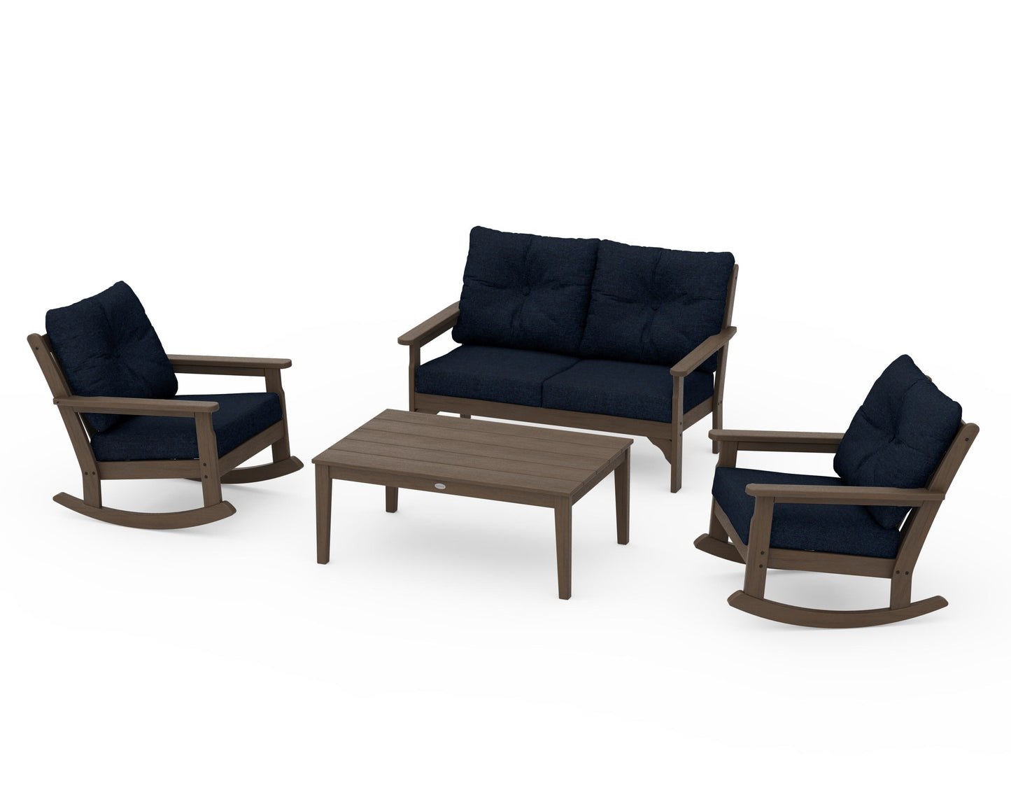 Vineyard 4-Piece Deep Seating Rocking Chair Set